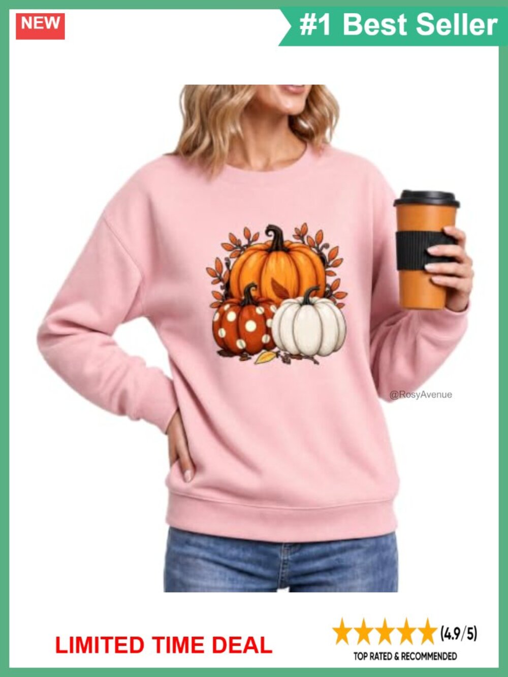 Drop Shoulder Crewneck Sweatshirt Spooky Season Pullover